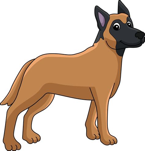 belge malinois chien dessin animé coloré clipart 10789316 Art vectoriel chez Vecteezy