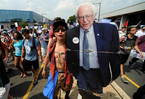 Bernie Sanders supporters - Protests at the 2016 Democratic National ...