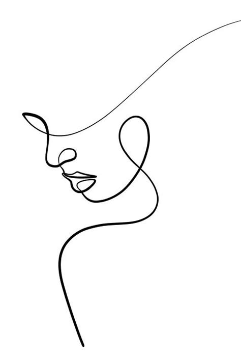 One Line Woman Canvas Artwork by Dane Khy | iCanvas | Line art design, Outline art, Line art ...