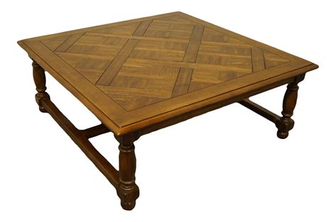 Traditional Hickory White Legends Collection Rustic Style 43" Square Coffee Table on Chairish ...