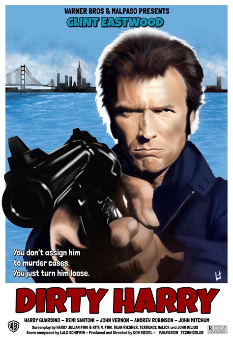 Dirty Harry 1971 – Clint Eastwood – directed by Don Siegel – Alternative movie poster 2 ...