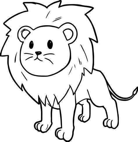 nice Cute Cartoon Comic Lion Coloring Page | Lion coloring pages ...