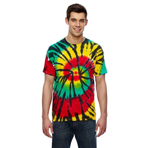 The Tie-Dye Adult 5.4 oz., 100% Cotton Tie-Dyed T-Shirt - RASTA WEB - M - Walmart.com - Walmart.com