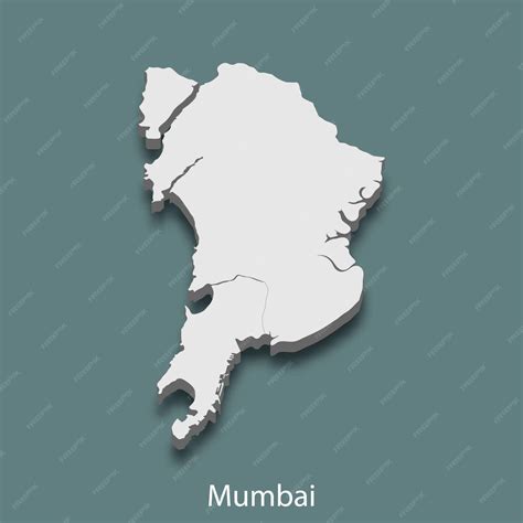 Premium Vector | 3d isometric map of mumbai is a city of india