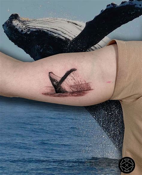 Blue Whale Outline Tattoo