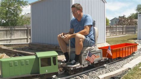 Man Spends $17,500 Building Backyard Train Railroad Video - ABC News