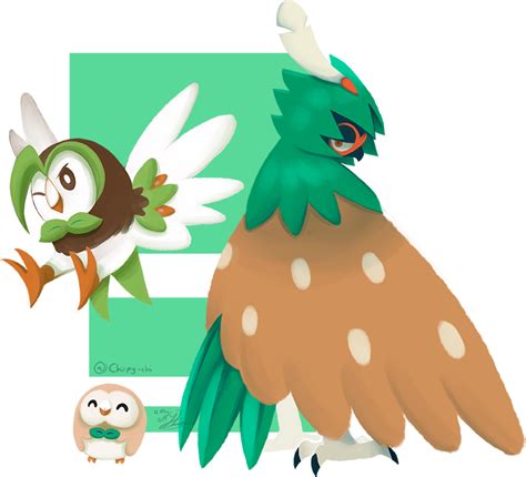 Rowlet Evolution by Chirpy-chi on DeviantArt