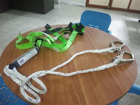 Full Body Safety Harness With Energy Shock Absorber Double Lanyard With Scaffold Hook at Rs 1460 ...