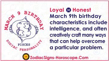 March 9 Zodiac (Pisces) Horoscope Birthday Personality and Lucky Things ...