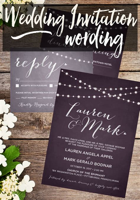 Wedding Invitation Wording • Taylor Bradford