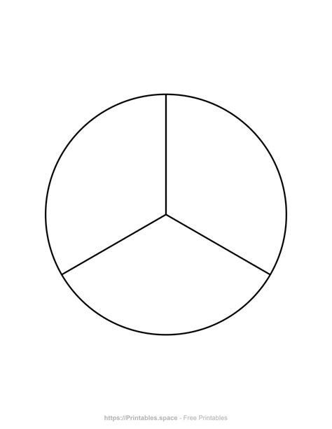3 Piece Pie Chart - Free Printables