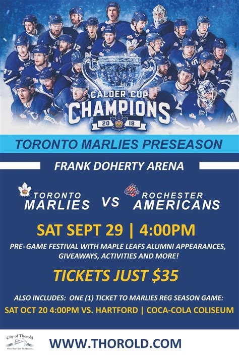 News > FAMILY FESTIVAL "TODAY" THOROLD ARENA / TORONTO MARLIES GAME ...