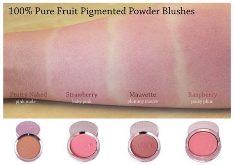 100% Pure Fruit Pigmented Powder Blushes. #swatch #swatches | Pure products, Budget beauty ...