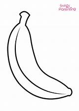 Easy Banana Coloring Page For Kids  FirstCry Parenting sketch template