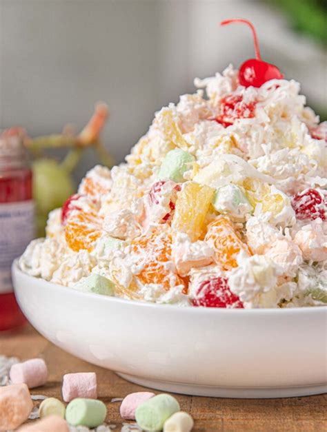 Ambrosia Salad Recipe (Marshmallows and Fruit) [VIDEO] - Dinner, then Dessert