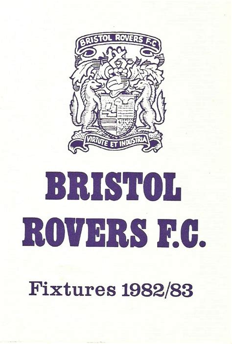 Fixture list's - The Bristol Rovers History Group.