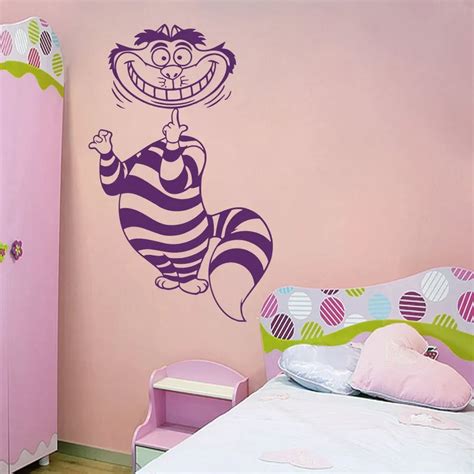 Vinyl Wall Decal Cheshire Cat Wall Sticker Alice in Wonderland ...