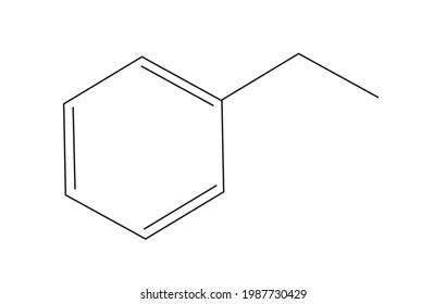 Organic Chemistry Illustration Ethylbenzene Structure Highly Stock Vector (Royalty Free ...