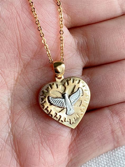 Holy Spirit Necklace Dove Necklace Gold Filled Necklace - Etsy