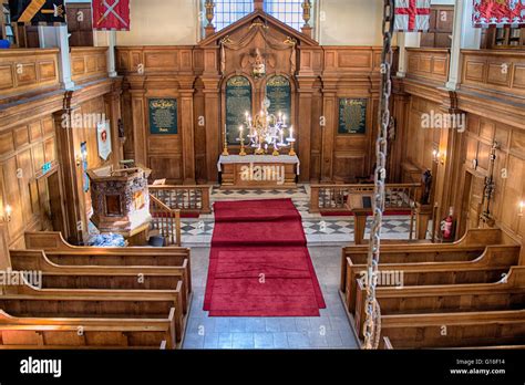 Interior of the main hall at St Andrew's church Stock Photo - Alamy