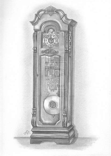 Grandfather Clock Drawing at PaintingValley.com | Explore collection of Grandfather Clock Drawing