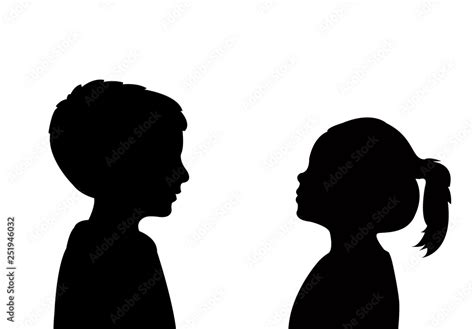 talking heads, silhouette vector Stock Vector | Adobe Stock