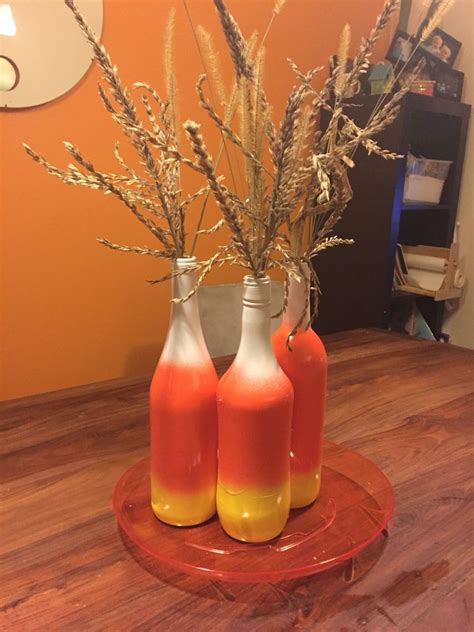 Candy corn wine bottles | Wine bottle, Candy corn, Decor