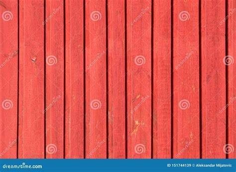 Close Up of Red Painted Wooden Fence Panels Stock Image - Image of fence, sample: 151744139