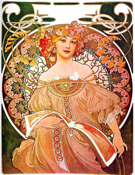 Alphonse Mucha - P1 Reverie/Daydream, 1896. - Free Stock Illustrations ...