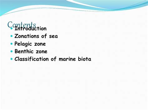 zonations of sea and ecological classification of marine biota