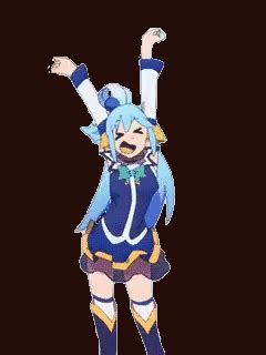 The popular Konosuba Aqua GIFs everyone's sharing