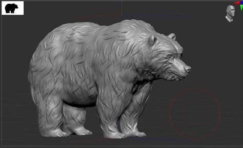 3D printable model Bear digital sculpture | CGTrader