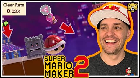 Super Mario Maker 2: Barb's Crazy Shell Jump Level! 0.03% Clear Rate ...