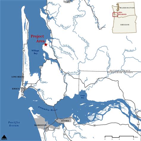 Willapa Bay Project Locator - 5x5 - Columbia Land Trust