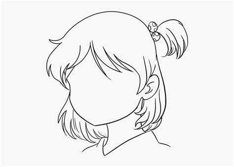 How To Draw Anime Girl Face - Easy Drawing Cute Anime Girl, HD Png Download , Transparent Png ...