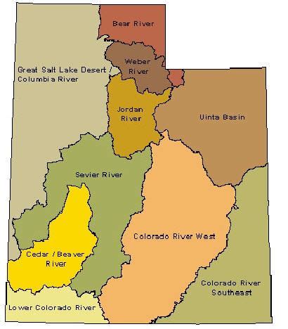 Watersheds, Utah, Map