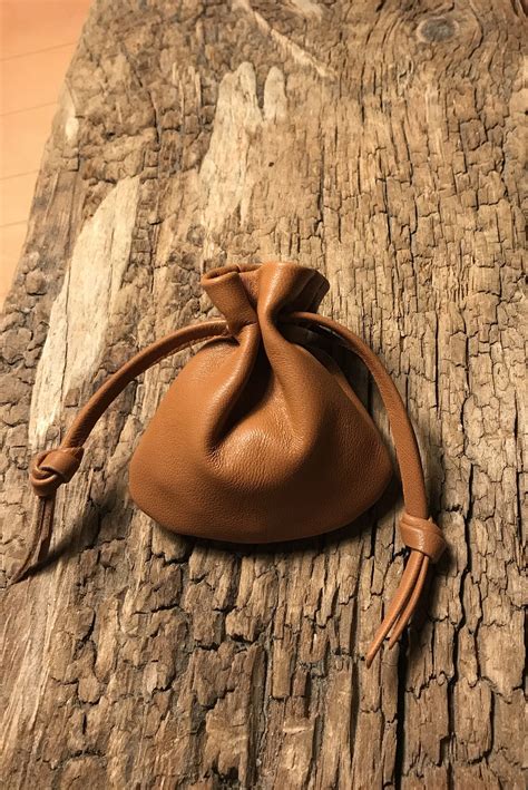 Leather Ring, Brown Leather Bag, Leather Pouch, Leather Necklace ...