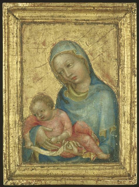 The virgin with the child. Unidentified artist, Bohemian, 14th century ...