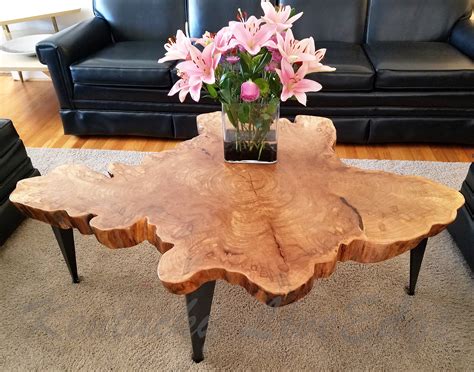 Build Wood Slab Coffee Table - Image to u