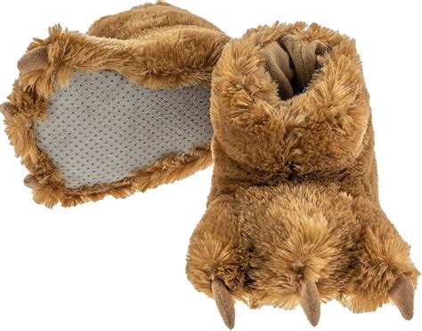 Lazy One Unisex Brown Bear Paw Slippers: Amazon.de: Bekleidung