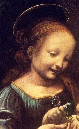 Leonardo Da Vinci Madonna with the Carnation detail 2 1475-1478 Polymath, Palaeontology, Italian ...