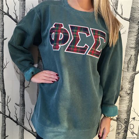 Dad's Plaid Embroidered Letter Sweatshirt | Sorority sweatshirts, Greek ...