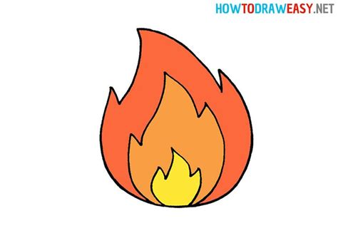 How to Draw a Cartoon Fire | Fire drawing, Easy cartoon drawings, Fire ...