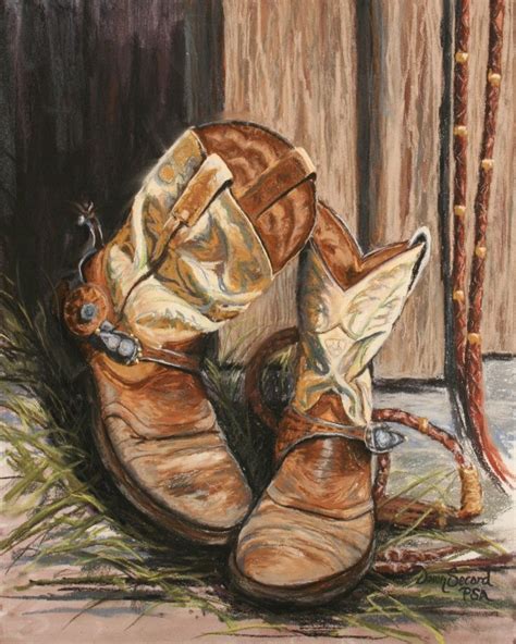 Pin by Carol Vincent on Tattered Boots & Shoes | Cowboy art, Western paintings, Western art