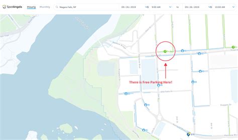 2023 Map of Free Parking in Niagara Falls, NY - SpotAngels