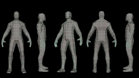 Low Poly Male Model #Poly, #Male, #Model | 3d modeling character, Low poly, Low poly art