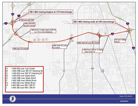 INDOT plans partial closures on I-465, SW of Indianapolis