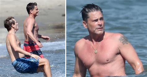 Rob Lowe And Son Matthew Hit The Beach On Easter Weekend: Photos