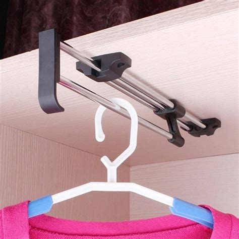 40cm/ 15.7 Inches Heavy Duty Retractable Closet Pull Out Rod Wardrobe ...