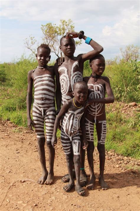 Young boys by the roadside in the Omo valley